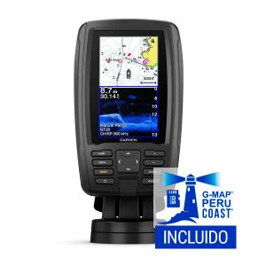 Garmin, ECHOMAP Plus 42cv Con transductor GT20-TM, incluye mapa base mundial y G-MAP Perú Coast