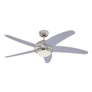 VENTILADOR DE TECHO CON LUZ 132CM BENDAN SILVER 72220 FARHO