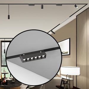 LUMINARIA NEGRA PARA RIEL 6W LH-3849