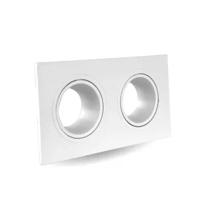 ARO DE DICROICA LISO BLANCO BUEMY X2 AD037 ILUMINIA