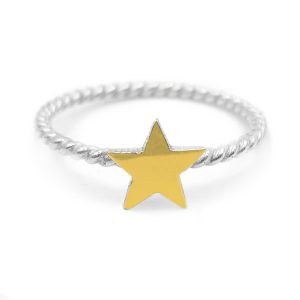 Anillo Gigi-Plata 950 / Oro 18K