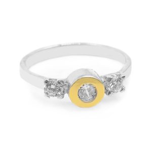 Anillo Sami-Plata 950 / Oro 18K