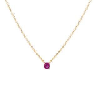 Collar Solitario – Oro 18K