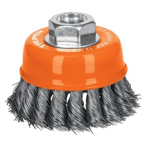 Carda copa 3″ alambre trenzado fino, eje M14, Truper CT-608M 14184