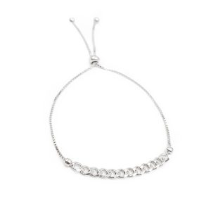 Pulsera Regulable Panzer – Plata 950/925