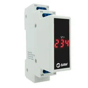 Voltimetro Digital Monofasico 1 Mod Din Baw 500Va