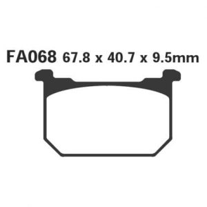 PASTILLA FRENO MOTO ORGANICA EBC FA068